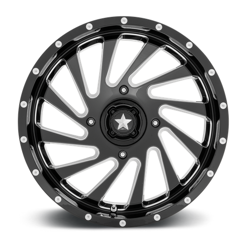 MSA Offroad Wheels M46 Blade UTV 18x7 Gloss Black Milled with 4x137 Bolt Pattern