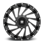 MSA Offroad Wheels M46 Blade UTV 18x7 Gloss Black Milled with 4x137 Bolt Pattern