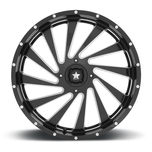 MSA Offroad Wheels M46 BLADE UTV 24x7 Gloss Black Milled 4x156 +0 Offset