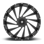 MSA Offroad Wheels M46 BLADE UTV 24x7 Gloss Black Milled 4x156 +0 Offset
