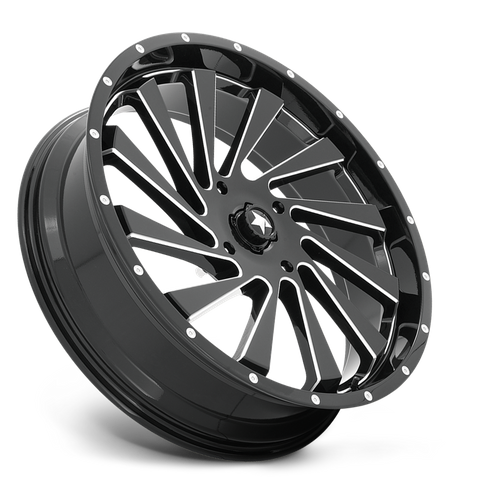 MSA Offroad Wheels M46 Blade UTV 24x7 4x137 Gloss Black Milled Wheel