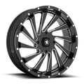 MSA Offroad Wheels M46 Blade UTV 22x7 Gloss Black Milled with 4x137 Bolt Pattern and 112.10mm Center Bore