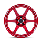 Motegi MR160 BATTLE VI 18x8.5 Cherry Red Metallic Wheel with Machined Lip and 5x100 Bolt Pattern