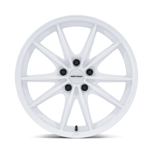 Motegi MR162 ZENTOKU 18x8.5 Inch Gloss White Alloy Wheel with 5x100 Bolt Pattern and +35 Offset