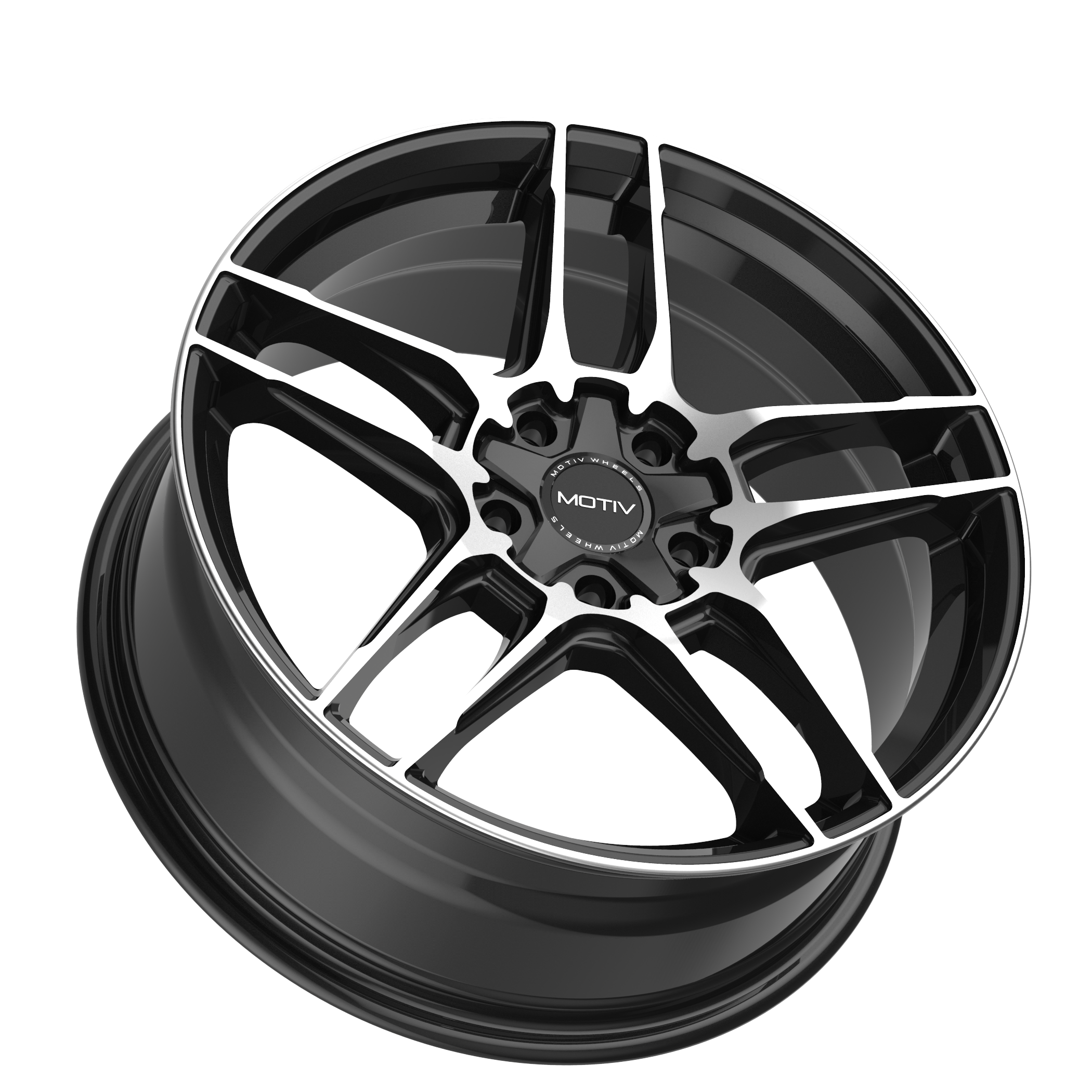 Motiv 434MB-6751840 16x7.5 Cast Aluminum Alloy Wheel with 5x100 and 5x4.50 Bolt Pattern, +40 Offset