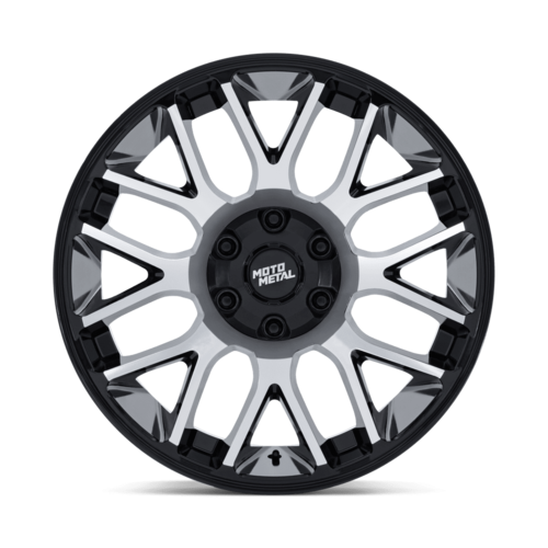 Moto Metal MO816 Overlook 20x10 Gloss Black Machined Face Wheel with -18 Offset and 8x180 Bolt Pattern