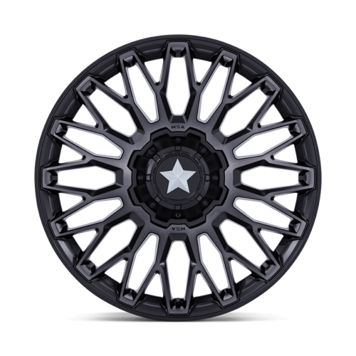MSA Offroad Wheels M50 Clubber UTV 22x7 Matte Black Double Dark Tint Wheel