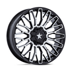 MSA Offroad Wheels M50 Clubber UTV 14x7 Gloss Black Machined Wheel with 4X137/156 Bolt Pattern and +10 Offset