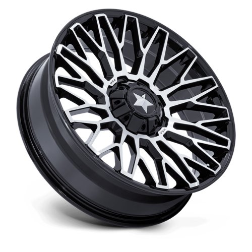 MSA Offroad Wheels M50 Clubber UTV 15x7 Gloss Black Machined Wheel with 5x114.3 Bolt Pattern and +10 Offset