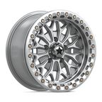 MSA Offroad Wheels MA53 BOLO UTV Beadlock 15x7 Inch Silver Gloss with Machined Face