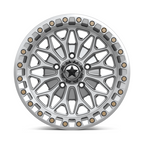 MSA Offroad Wheels MA53 BOLO UTV Beadlock 15x7 Inch Silver Gloss with Machined Face