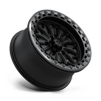 MSA Offroad Wheels MA53 Bolo UTV Beadlock 15x7 Matte Black with Gloss Gunmetal Ring