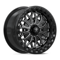 MSA Offroad Wheels MA53 BOLO UTV Beadlock 15x7 with 4x156 Bolt Pattern and Gloss Black Milled Finish