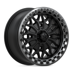 MSA Offroad Wheels MA53 Bolo UTV Beadlock 15x7 Matte Black with Gloss Gunmetal Ring