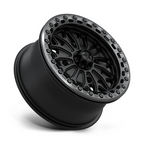 MSA Offroad Wheels MA53 Bolo UTV Beadlock 15x7 Matte Black with Gloss Gunmetal Ring