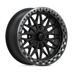 MSA Offroad Wheels MA53 BOLO UTV Beadlock 18x7 Matte Black with Gloss Gunmetal Ring