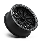 MSA Offroad Wheels MA53 BOLO UTV Beadlock 18x7 Matte Black with Gloss Gunmetal Ring