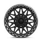 MSA Offroad Wheels MA53 BOLO UTV Beadlock 18x7 Matte Black with Gloss Gunmetal Ring