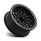 MSA Offroad Wheels MA53 Bolo UTV Beadlock 18x7 Matte Black with Gloss Gunmetal Ring