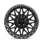 MSA Offroad Wheels MA53 Bolo UTV Beadlock 18x7 Matte Black with Gloss Gunmetal Ring