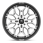 MSA Offroad Wheels M47 Sniper UTV 20x7 Gloss Black Machined Wheel with 4x110 Bolt Pattern and +10 Offset