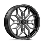MSA Offroad Wheels M47 Sniper UTV 24x7 Gloss Black Milled with 4x137 Bolt Pattern and +10 Offset