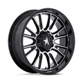 MSA Offroad Wheels M51 Thunderlips UTV 15x7 Gloss Black Machined Wheel with 5x114.3 Bolt Pattern and +10 Offset