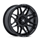 MSA Offroad Wheels M52 Radar UTV 16x7 Gloss Black with 4x110 Bolt Pattern and +10 Offset