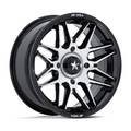 MSA Offroad Wheels M52 RADAR UTV 15x7 Gloss Black Machined Wheel with 4x110 Bolt Pattern and +10 Offset