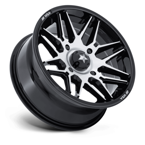 MSA Offroad Wheels M52 Radar UTV 14x7 Gloss Black Machined