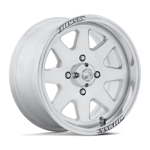MSA Offroad Wheels M54 Spark UTV 15x7 Polished Alloy Wheel with 4x156 Bolt Pattern and +10 Offset