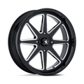 MSA Offroad Wheels M54 Spark UTV 15x7 Gloss Black Milled with 4x110 Bolt Pattern and +10 Offset