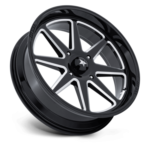 MSA Offroad Wheels M54 Spark UTV 15x7 Gloss Black Milled with 4x156 Bolt Pattern and +10 Offset