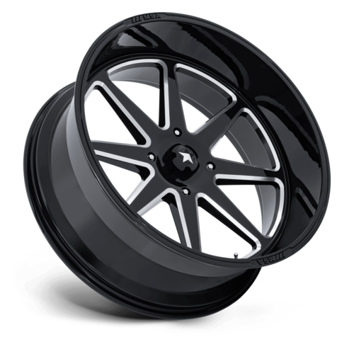 MSA Offroad Wheels M54 Spark UTV 24x10 Gloss Black Milled with 5x114.3 Bolt Pattern
