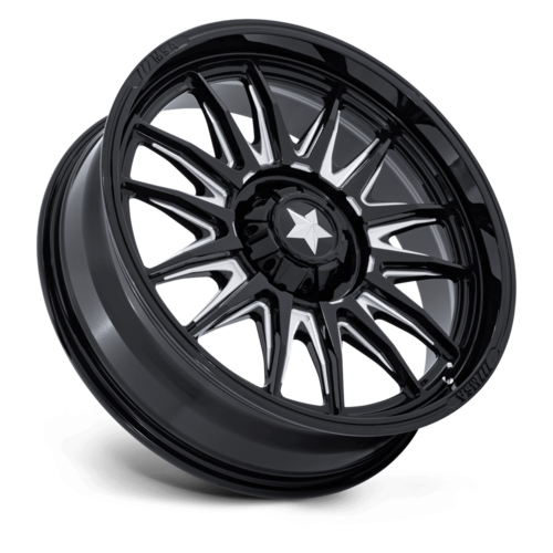 MSA Offroad Wheels M55 Commander UTV 15x7 Gloss Black Milled with 5x114.3 Bolt Pattern and +10 Offset