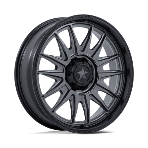 MSA Offroad Wheels Commander UTV 24x7 Matte Gunmetal with Matte Black Lip - Part Number MA055AB24704A00