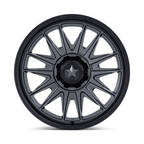 MSA Offroad Wheels M55 Commander UTV 18x7 Matte Gunmetal with Matte Black Lip, 4x137/156 Bolt Pattern +10 Offset