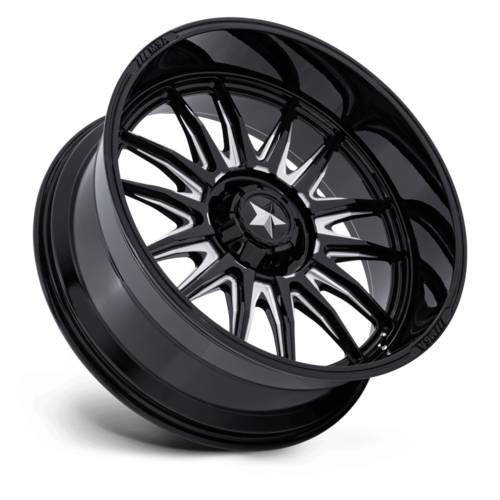 MSA Offroad Wheels M55 Commander UTV 24x10 Gloss Black Milled - 4x137/156 Bolt Pattern, -25 Offset
