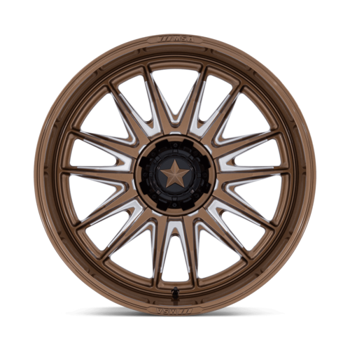 MSA Offroad Wheels M55 Commander UTV 24x10 with Gloss Bronze Milled Finish, 4x137/156 Bolt Pattern, -25 Offset