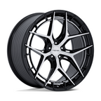 Niche 1PC Riviera 22x9 Gloss Black Machined Face Wheel with 5x120 Bolt Pattern and +27 Offset