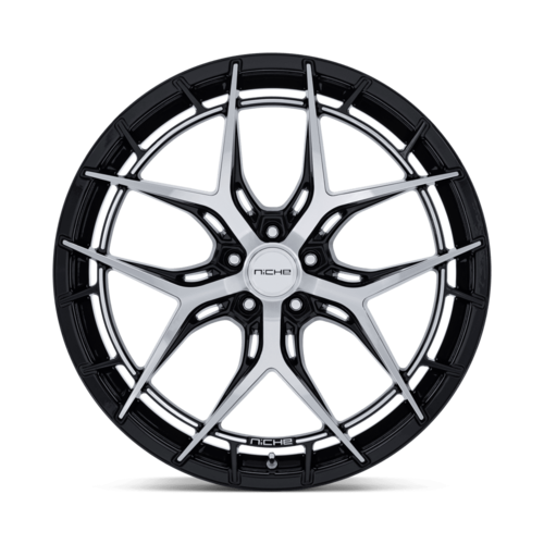 Niche 1PC Riviera 20x11 Inch Gloss Black with Machined Face Wheels for 5x115 Bolt Pattern