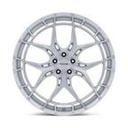 Niche 1PC NC286 Riviera 20x9 Inch Gloss Silver with Brushed Face Wheel