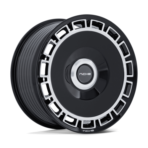 Niche 1PC NC287 Venice 24x10 Gloss Black Machined Face Wheels with 5x130 Bolt Pattern and +20 Offset
