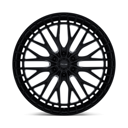 Niche 1PC NC288 Genoa 22x9.5 Inch Gloss Black Wheel with 6x120 Bolt Pattern and +38mm Offset