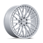 Niche 1PC NC288 GENOA 22x9.5 Wheel with 6x120 Bolt Pattern and 38mm Offset in Gloss Silver with Machined Face