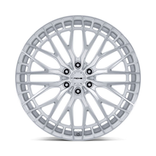 Niche 1PC NC288 GENOA 22x9.5 Wheel with 6x120 Bolt Pattern and 38mm Offset in Gloss Silver with Machined Face