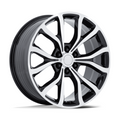 Performance Replicas PR230 22x9.5 Inch Gloss Black Machined Wheel with 6x135 Bolt Pattern and +44 Offset