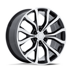 Performance Replicas PR230 22x9.5 Inch Gloss Black Machined Wheel with 6x135 Bolt Pattern and +44 Offset