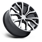 Performance Replicas PR230 22x9.5 Inch Gloss Black Machined Wheel with 6x135 Bolt Pattern and +44 Offset