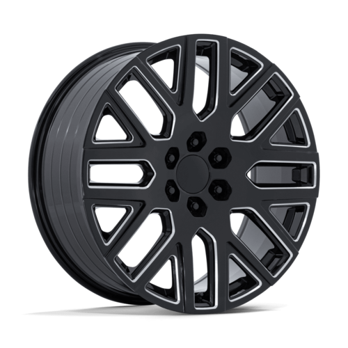 Performance Replicas PR231 24x10 Gloss Black Milled Wheel with 6x139.7 Bolt Pattern and +31 Offset